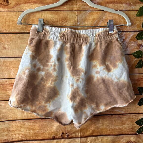 MATE The Label XS Organic Terry Lounge Shorts Brown Ivory White - Picture 6 of 6